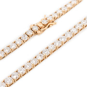 Lab Diamond Tennis Necklace 15 Pointer Stone Setting - 10KT Gold & 23.50 CTW