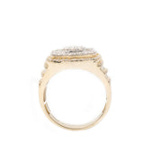Diamond Men's Ring Nine Pointer Baguette & Round Stone Setting - 10KT Gold & 2.20 CTW