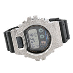 Casio G-Shock DW6900U Diamond Bezel - White Steel / Black & 4.60 CTW