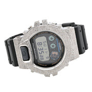 Casio G-Shock DW6900U Diamond Bezel - White Steel / Black & 4.60 CTW