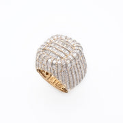 Diamond Men's Ring Jumbo Baguette Stone Setting - 10KT Gold & 4.50 CTW