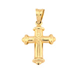10K Gold Cross Pendant – 3D Hollow – 1.20