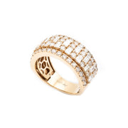 Diamond Men's Band Baguette & Round Stone Setting - 10KT Gold & 3.30 CTW