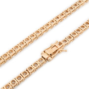 Lab Diamond Tennis Necklace 15 Pointer Stone Setting - 10KT Gold & 23.50 CTW