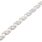 10K Gold Lab Diamond Bracelet – Tennis Link Pear Shape Bezel Setting – 6.38 CTW