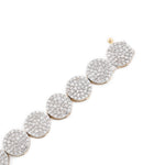 Diamond Tennis Bracelet Cluster Round Stone Setting - 10KT Gold & 3.30 CTW