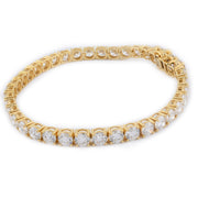 Lab Diamond Tennis Bracelet 50 Pointer Stone Setting - 10KT Gold & 19.49 CTW