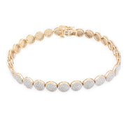 Diamond Tennis Bracelet Cluster Round Stone Setting - 10KT Gold & 3.30 CTW