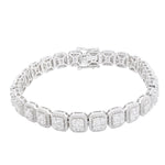 Diamond Tennis Bracelet Baguette Stone Setting - 10KT Gold & 5.67 CTW