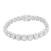 Diamond Tennis Bracelet Baguette Stone Setting - 10KT Gold & 5.67 CTW