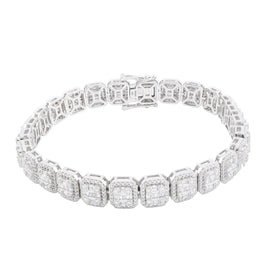 Diamond Tennis Bracelet Baguette Stone Setting - 10KT Gold & 5.67 CTW