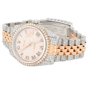 Rolex DateJust 36MM Two-Tone Custom Diamond Bussdown – Roman Numeral Dial - 13.0 CTW