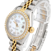 Custom Diamond Bezel Rolex 26MM DateJust Watch – Two Tone 10 Pointer MOP Dial – 1.50 CTW
