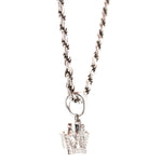 10K Gold Diamond Pendant – Minimalist Royal Princess Crown Accent Charm – 0.20 CTW