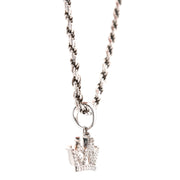 10K Gold Diamond Pendant – Minimalist Royal Princess Crown Accent Charm – 0.20 CTW