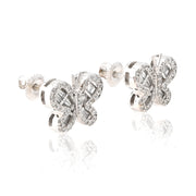 10K Gold Diamond Stud Earring – Butterfly Shape with Baguette – 0.45 CTW