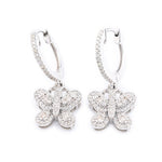 Diamond Butterfly Dangling Round Stone Setting - 10KT Gold & 0.80 CTW