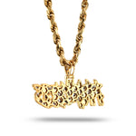 10K Gold Diamond Charm – Custom Princess Script Charm with Baguette – 2.93 CTW