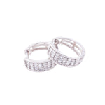 Diamond Hoops Four Row Baguette Stone Setting - 10KT Gold & 0.60 CTW