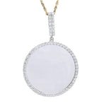 925 Sterling Silver Lab Diamond Pendant – Picture Pendant with Pointer – 3.35 CTW