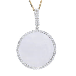 925 Sterling Silver Lab Diamond Pendant – Picture Pendant with Pointer – 3.35 CTW