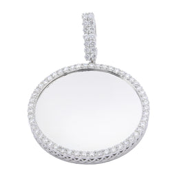 925 Sterling Silver Lab Diamond Pendant – Picture Pendant with Pointer – 3.35 CTW