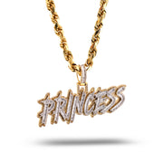 10K Gold Diamond Charm – Custom Princess Script Charm with Baguette – 2.93 CTW