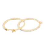 Diamond Hoops Ten Round Stone Setting - 10KT Gold & 0.50 CTW