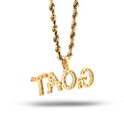 10K Gold Diamond Pendant – Custom Goat Letter Charm with Baguette – 2.70 CTW