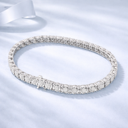 925 Sterling Silver Diamond Bracelet – Illusion Setting Tennis  – 0.15 CTW