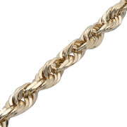 Rope Bracelet Semi Solid - 10KT Gold & 20MM