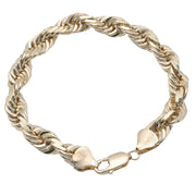 Rope Bracelet Semi Solid - 10KT Gold & 20MM