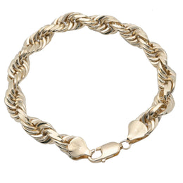 Rope Bracelet Semi Solid - 10KT Gold & 20MM