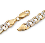 10K Gold Necklace – Flat Diamond Cut Cuban Link Chain 3MM – 22.0