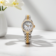 Custom Diamond Bezel Rolex 26MM DateJust Watch – Two Tone 10 Pointer MOP Dial – 1.50 CTW