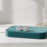 10K Gold Diamond Stud Earring – Seven Pointer Flower Cluster – 0.98 CTW
