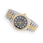 Rolex DateJust 36MM Diamond Bezel - Black 10-Pointer Dial & 2.00 CTW