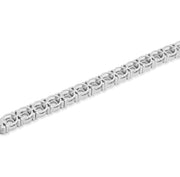 925 Sterling Silver Diamond Bracelet – Illusion Setting Tennis  – 0.15 CTW