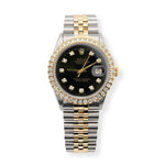 Rolex DateJust 36MM Diamond Bezel - Black 10-Pointer Dial & 2.00 CTW